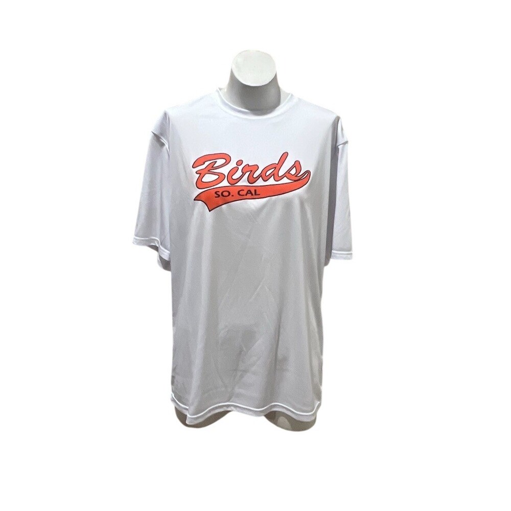 A4 Birds So Cal #46 Performance T-Shirt Mens Large White Graphic Athletic